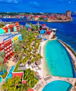 Curacao Island In The Caribbean Sea Diamond Painting