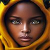 Cute African Lady Diamond Painting