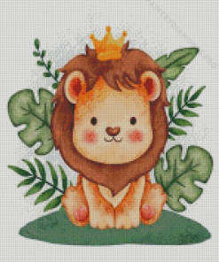 Cute Boho Lion Diamond Painting