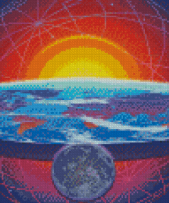 Flat Earth Diamond Painting