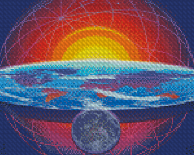 Flat Earth Diamond Painting