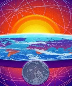 Flat Earth Diamond Painting