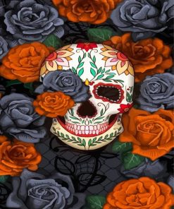 Floral Skull Diamond Painting