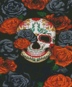 Floral Skull Diamond Painting