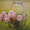 Flowers In Basket Diamond Painting