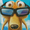 Ice Age Scrat With Glasses Diamond Painting