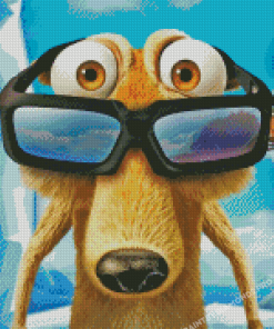 Ice Age Scrat With Glasses Diamond Painting