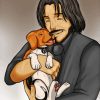 John Wick And Daisy Dog Diamond Painting