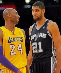 Kobe With Tim Duncan Diamond Painting