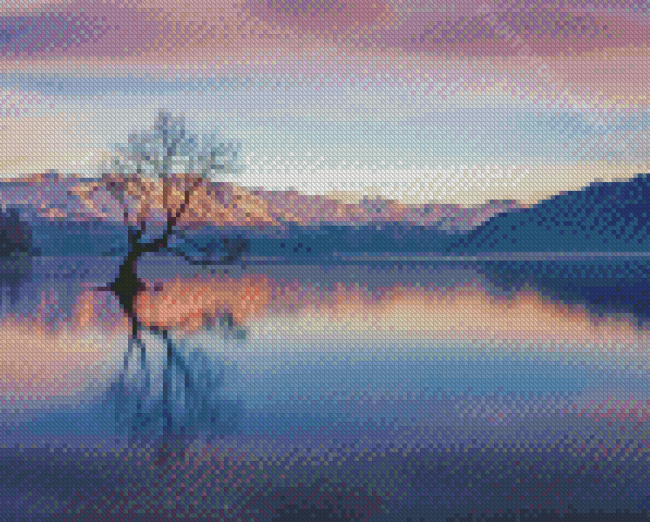 Lake Wanaka Sky Reflection Diamond Painting