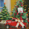 Little Vintage Christmas Truck Diamond Painting