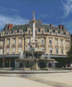 Monumental Fountain Valence France Diamond Painting