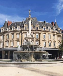 Monumental Fountain Valence France Diamond Painting