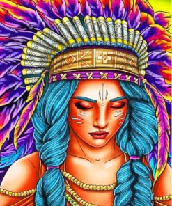 Native Lady Art Diamond Painting