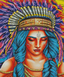 Native Lady Art Diamond Painting