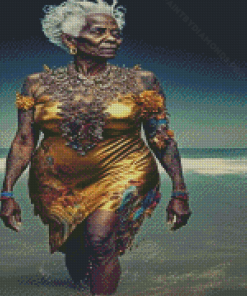 Old African Lady Diamond Painting