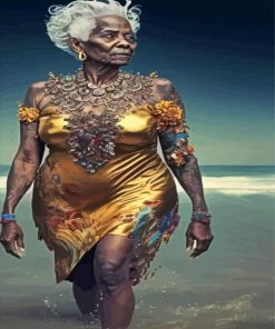 Old African Lady Diamond Painting