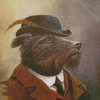 Patterdale Terrier In A Suit Art Diamond Painting