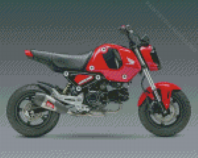 Red Honda Grom Diamond Painting