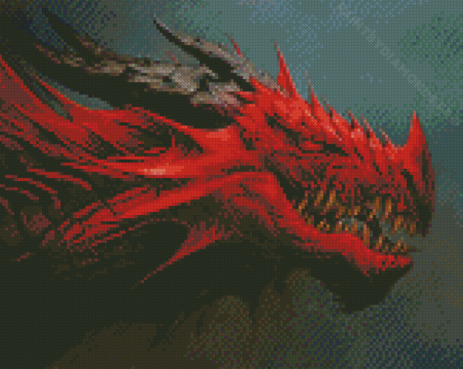 Red Dragon Diamond Painting