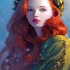 Redhead Lady Diamond Painting