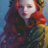 Redhead Lady Diamond Painting