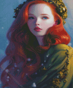 Redhead Lady Diamond Painting