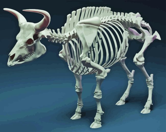 Skeleton Bull Animal Diamond Painting