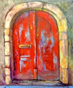 Vintage Red Door Diamond Painting