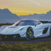 White Exotic Car Diamond Painting