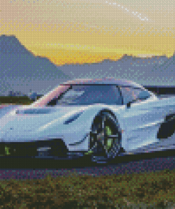 White Exotic Car Diamond Painting