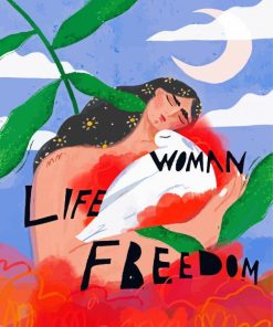 Woman Life Freedom Diamond Painting