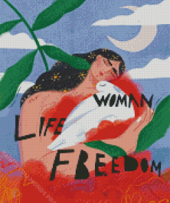 Woman Life Freedom Diamond Painting