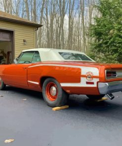 1970 Super Bee In Hemi Orange And White Diamond Painting