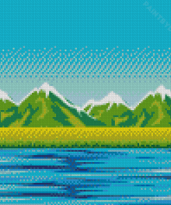 Aesthetic Mountain Sea Diamond Painting