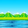 Aesthetic Mountain Sea Diamond Painting