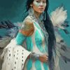 Aesthetic Native American Indian Woman Diamond Painting