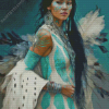 Aesthetic Native American Indian Woman Diamond Painting