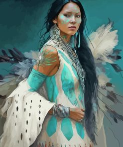 Aesthetic Native American Indian Woman Diamond Painting