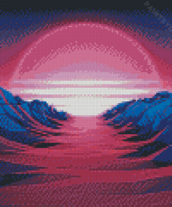 Aesthetic Retro Mountain Diamond Painting