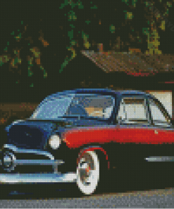 Black 49 Ford Coupe At Sunset Diamond Painting