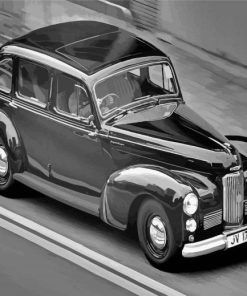 Black And White Humber Car Diamond Painting