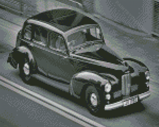 Black And White Humber Car Diamond Painting