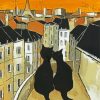 Black Cats In Paris Diamond Painting