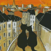 Black Cats In Paris Diamond Painting