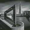 Black And White Shard London City Diamond Painting