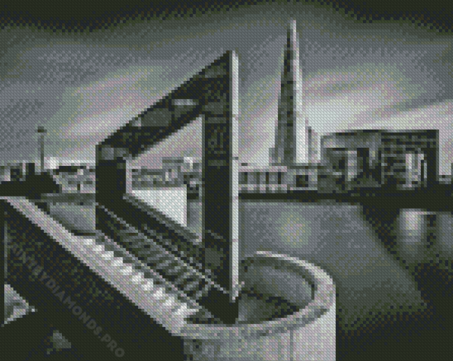 Black And White Shard London City Diamond Painting