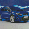 Blue Ford Focus RS Car Diamond Painting