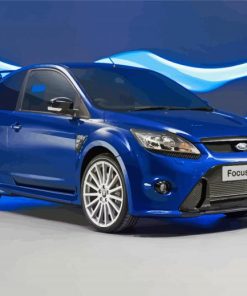 Blue Ford Focus RS Car Diamond Painting