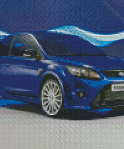 Blue Ford Focus RS Car Diamond Painting